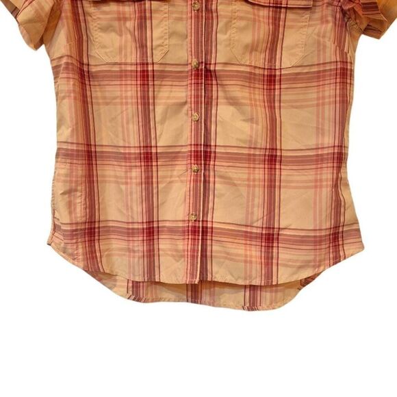 Eddie Bauer Women's Pink Poly/Nylon Plaid Short Sleeve Button Down Adventure Shi - Picture 5 of 13